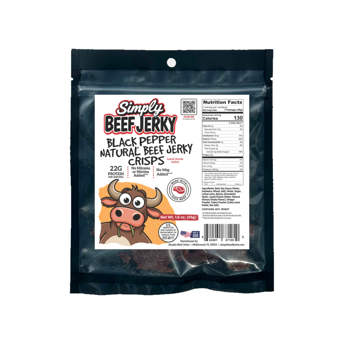 Black Pepper Beef Jerky Crisps